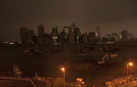Sandy - NYC skyline blackout